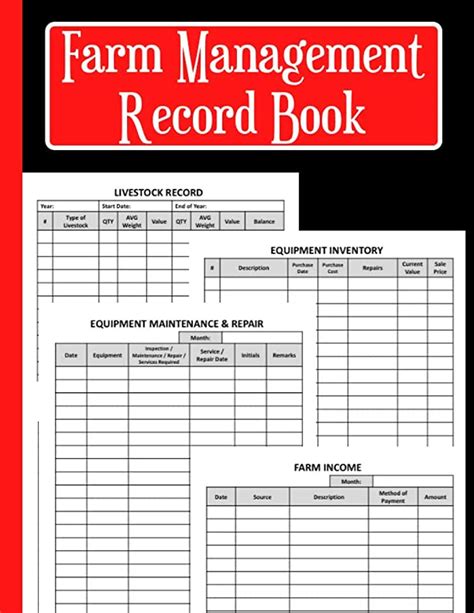 Printable Farm Record Book